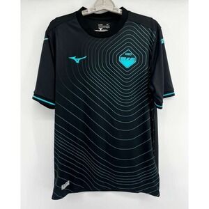 Mizuno Lazio 2024-2025 Third Jersey in black with fluo azure details Italy Large
